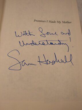 AUTOGRAPHED BOOK-Promises I Made My Mother-Sam Haskell-Hardcover